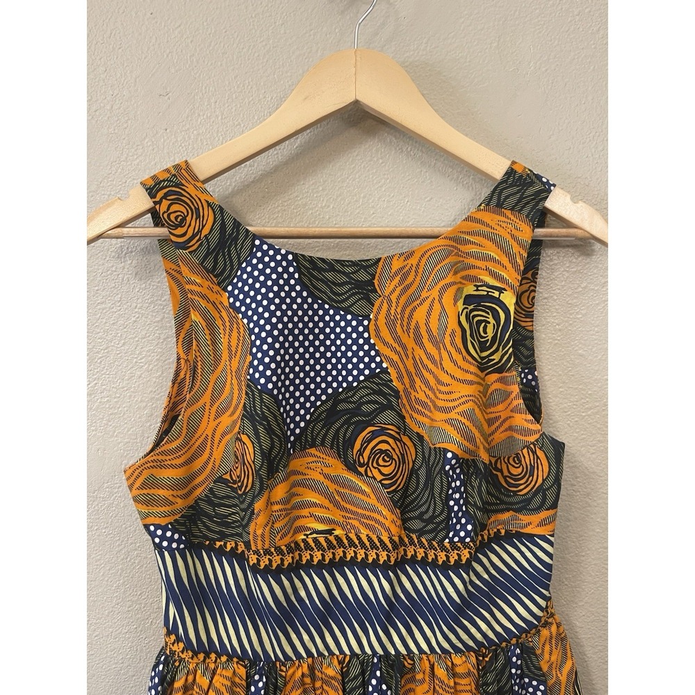 Anthropologie Mille Collines Moonrise Cotton Dress Abstract Maximalist Sz 6 EUC - Picture 3 of 12